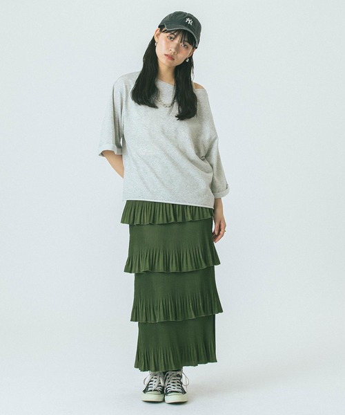 ROSE BUD(ローズバッド)の「ティアードスカート(スカート・レディース・ブラック/ベージュ/パープル/カーキ・ONE SIZE)」の22枚目の写真