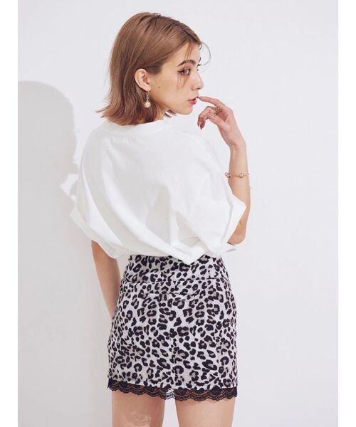 EVRIS（エヴリス）の「レオパードスリットミニスカート（スカート・レディース・ベージュ/グレー・MEDIUM/SMALL）」の8枚目の写真