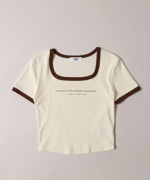 PHILLY（フィリー）の「【PHILLY】コンパクトリンガーTシャツ（Tシャツ/カットソー・レディース・ブラック/アイボリー/グレー・FREE）」の16枚目の写真