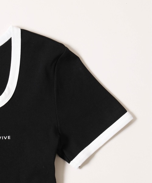 PHILLY（フィリー）の「【PHILLY】コンパクトリンガーTシャツ（Tシャツ/カットソー・レディース・ブラック/アイボリー/グレー・FREE）」の20枚目の写真