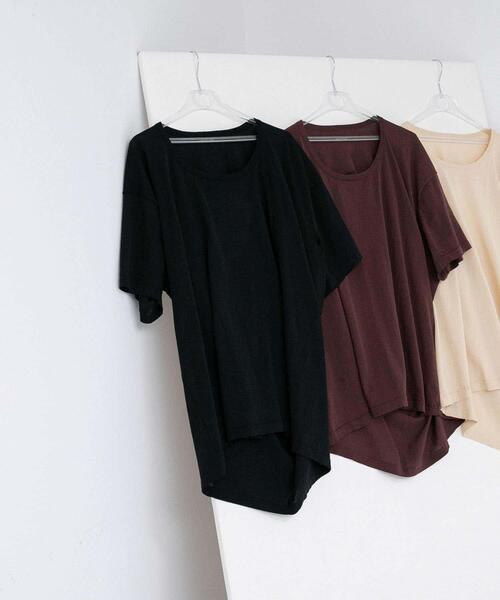 LAATO(ラート)の「circle knit tee(Tシャツ/カットソー・レディース・オフホワイト/ブラック/ブラウン・FREE)」の8枚目の写真