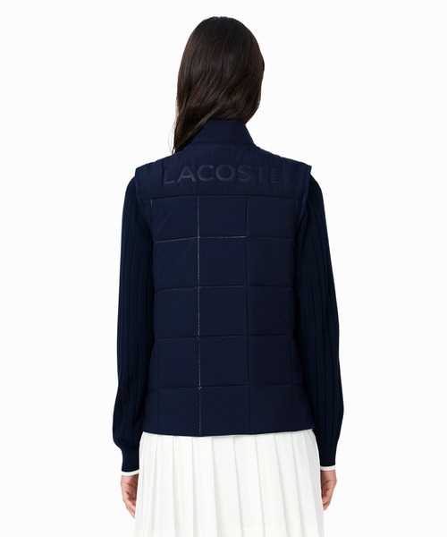 LACOSTE(ラコステ)の「撥水 UVカット UPF50 ステッチレス中綿キルティングベスト(その他アウター・レディース・モスグリーン/ネイビー・38/36/34)」の7枚目の写真