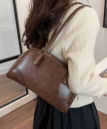 florist | 【軽い◎・500mlペットボトル収納可】エンボスロゴレザーライクボストンバッグ/ショルダーバッグ(ボストンバッグ)