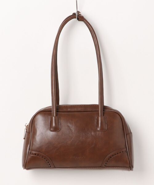 florist（フローリスト）の「【軽い◎・500mlペットボトル収納可】エンボスロゴレザーライクボストンバッグ/ショルダーバッグ（ボストンバッグ・レディース・ダークウッド/キャメル/ブラック/ライトブラウン・FREE）」の10枚目の写真