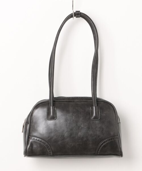 florist（フローリスト）の「【軽い◎・500mlペットボトル収納可】エンボスロゴレザーライクボストンバッグ/ショルダーバッグ（ボストンバッグ・レディース・ダークウッド/キャメル/ブラック/ライトブラウン・FREE）」の11枚目の写真