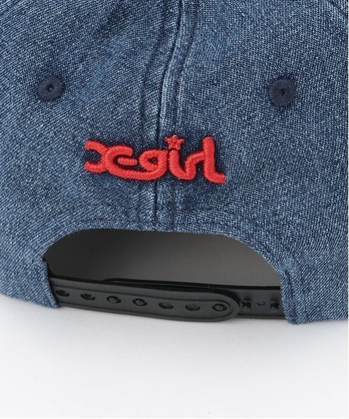 X-girl Stages（エックスガールステージス）の「ハートロゴキャップ（キャップ・キッズ・ブルー/ブラック・52-56cm/S(48-52cm)）」の5枚目の写真