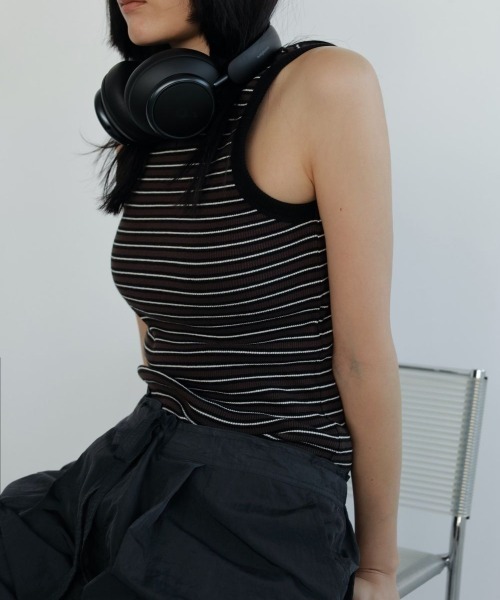 セール】anuke Border Rib Tank ボーダーリブタンク/62510632