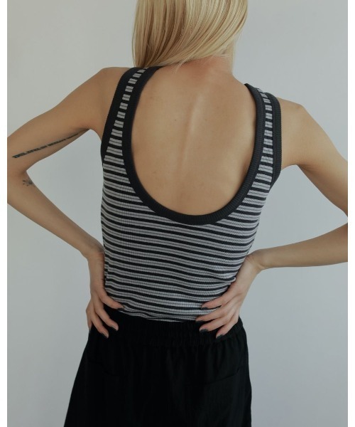 セール】anuke Border Rib Tank ボーダーリブタンク/62510632