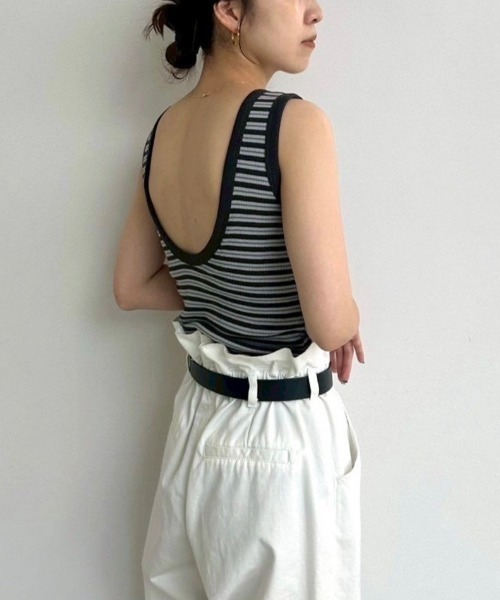 セール】anuke Border Rib Tank ボーダーリブタンク/62510632