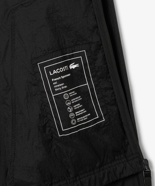 LACOSTE（ラコステ）の「ワッシャーナイロンパッカブルフードジャケット（ナイロンジャケット・メンズ・ブラック・46/48/50/52）」の12枚目の写真
