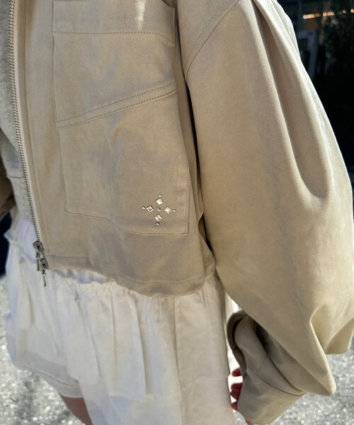 Kastane（カスタネ）の「スタッズスウェードジャケット（その他アウター・レディース・アイボリー/ピンク・FREE）」の13枚目の写真