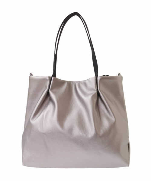 a.v.v（アーヴェヴェ）の「フェイクレザートート（トートバッグ・レディース・アイボリー/チャコールグレー・38）」の10枚目の写真