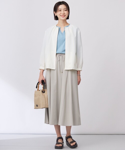 J.PRESS(ジェイプレス)の「【洗える】トリコットバイオ スモッキング カットソー(Tシャツ/カットソー・レディース・ライトグリーン系/ホワイト系/ピンク系/ダルブルー系・T13/T15)」の12枚目の写真