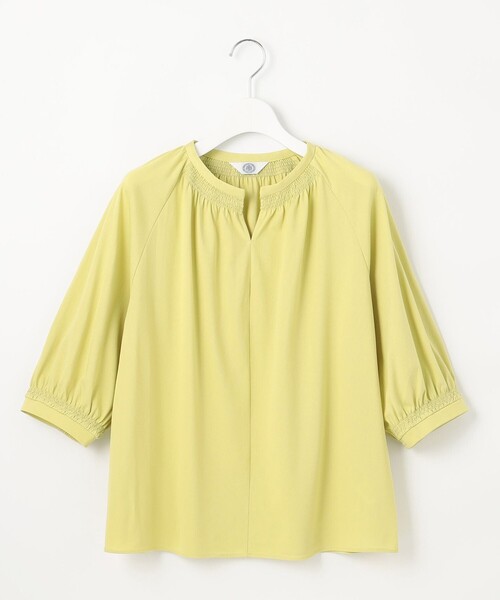 J.PRESS(ジェイプレス)の「【洗える】トリコットバイオ スモッキング カットソー(Tシャツ/カットソー・レディース・ライトグリーン系/ホワイト系/ピンク系/ダルブルー系・T13/T15)」の15枚目の写真