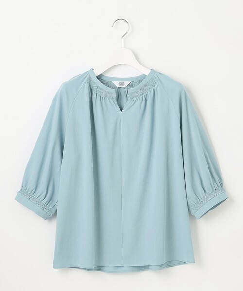 J.PRESS(ジェイプレス)の「【洗える】トリコットバイオ スモッキング カットソー(Tシャツ/カットソー・レディース・ライトグリーン系/ホワイト系/ピンク系/ダルブルー系・T13/T15)」の16枚目の写真
