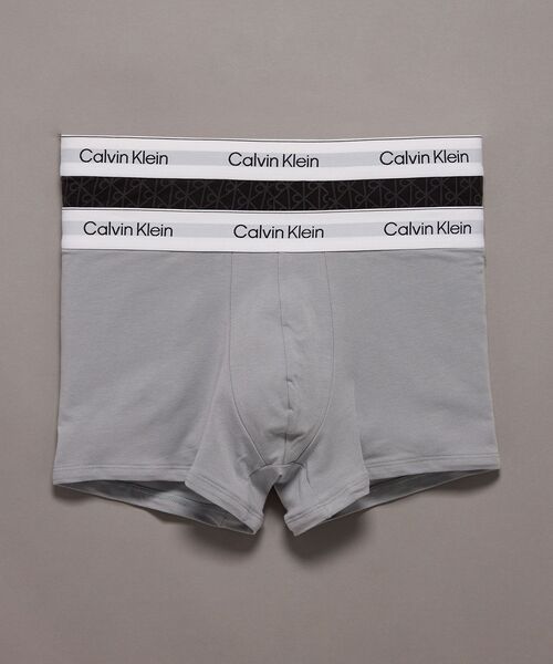 Calvin Klein（カルバン・クライン）の「2枚パック Icon Cotton Stretch ボクサーパンツ[JUNG KOOK / ジョングク着用商品]（ボクサーパンツ・メンズ・ブラック系その他/ブラック/マルチ/ホワイト/ブルー系その他/グレー系その他/ブラック×レッド/レッド系その他・L/M/XL/S）」の6枚目の写真
