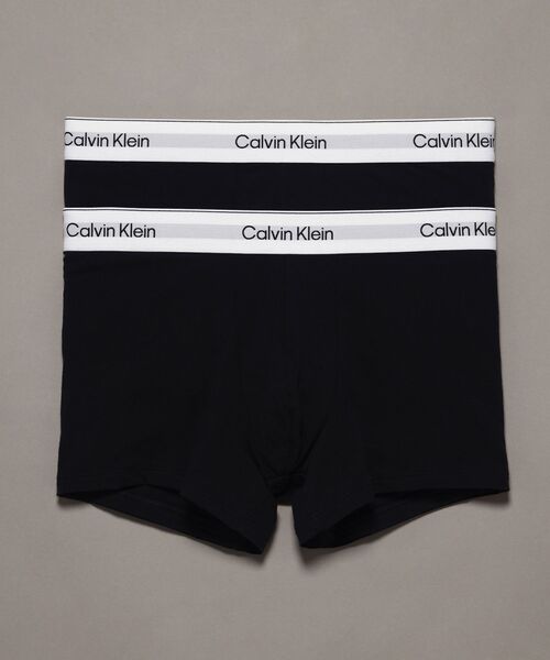Calvin Klein（カルバン・クライン）の「2枚パック Icon Cotton Stretch ボクサーパンツ[JUNG KOOK / ジョングク着用商品]（ボクサーパンツ・メンズ・ブラック系その他/ブラック/マルチ/ホワイト/ブルー系その他/グレー系その他/ブラック×レッド/レッド系その他・L/M/XL/S）」の3枚目の写真