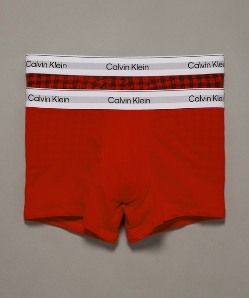 Calvin Klein（カルバン・クライン）の「2枚パック Icon Cotton Stretch ボクサーパンツ[JUNG KOOK / ジョングク着用商品]（ボクサーパンツ・メンズ・ブラック系その他/ブラック/マルチ/ホワイト/ブルー系その他/グレー系その他/ブラック×レッド/レッド系その他・L/M/XL/S）」の8枚目の写真