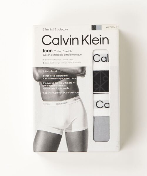Calvin Klein（カルバン・クライン）の「2枚パック Icon Cotton Stretch ボクサーパンツ[JUNG KOOK / ジョングク着用商品]（ボクサーパンツ・メンズ・ブラック系その他/ブラック/マルチ/ホワイト/ブルー系その他/グレー系その他/ブラック×レッド/レッド系その他・L/M/XL/S）」の16枚目の写真