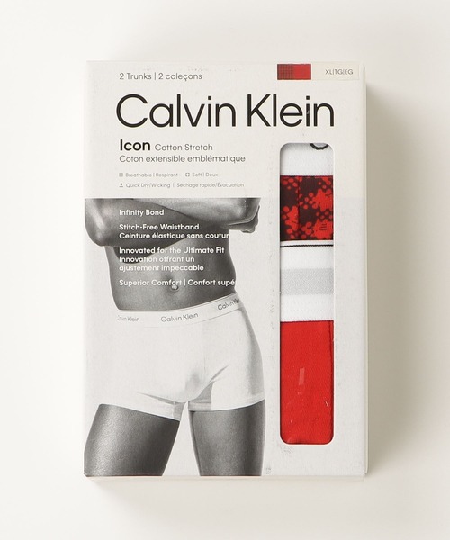 Calvin Klein（カルバン・クライン）の「2枚パック Icon Cotton Stretch ボクサーパンツ[JUNG KOOK / ジョングク着用商品]（ボクサーパンツ・メンズ・ブラック系その他/ブラック/マルチ/ホワイト/ブルー系その他/グレー系その他/ブラック×レッド/レッド系その他・L/M/XL/S）」の18枚目の写真