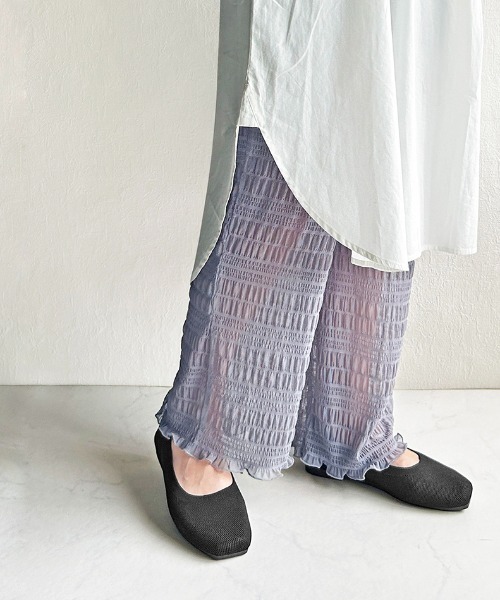 Per sist ence（パーシエンス）の「シアープリーツレギンスパンツ（その他パンツ・レディース・オフホワイト/グレー/ブラック・FREE）」の3枚目の写真