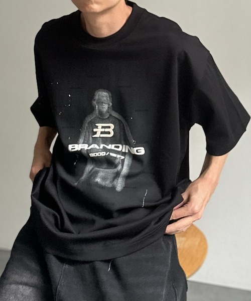 B.R.U(ブル)の「シルエットプリントTシャツアソート(Tシャツ/カットソー・メンズ・ブラック/レッド/ネイビー/オフホワイト/ブラック系その他/ピンク・FREE)」の3枚目の写真