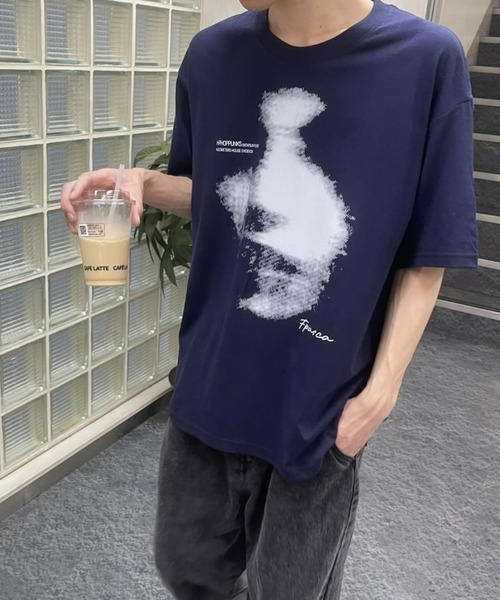 B.R.U(ブル)の「シルエットプリントTシャツアソート(Tシャツ/カットソー・メンズ・ブラック/レッド/ネイビー/オフホワイト/ブラック系その他/ピンク・FREE)」の16枚目の写真