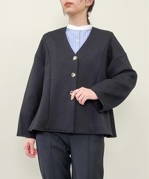 ペプラム」に該当するノーカラージャケットファッション通販