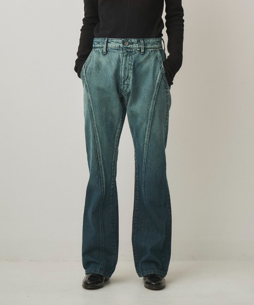 Juha（ユハ）の「GRADATION FLARE DENIM（デニムパンツ・メンズ・ブルー/ブラック・2/3/4）」の9枚目の写真