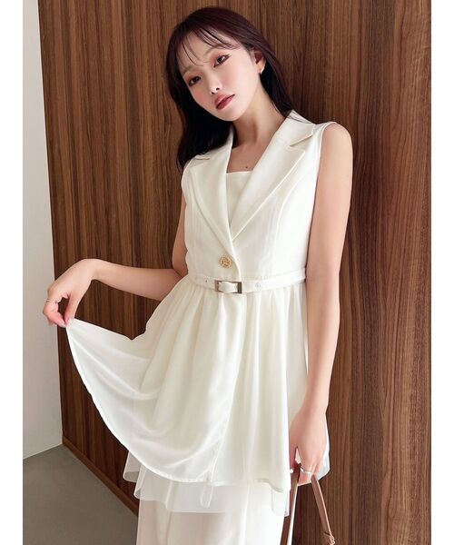 RESEXXY（リゼクシー）の「ヘムシアージレ【セットアップ着用可能/ピンクWEB限定カラー】（その他アウター・レディース・アイボリー/ブラック/プラム/ピンク・FREE）」の5枚目の写真