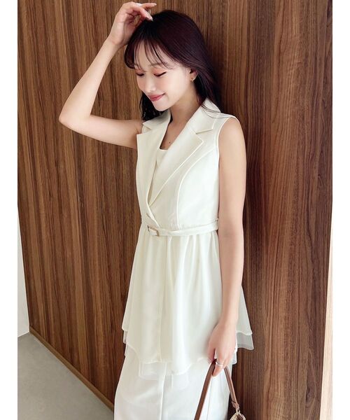 RESEXXY（リゼクシー）の「ヘムシアージレ【セットアップ着用可能/ピンクWEB限定カラー】（その他アウター・レディース・アイボリー/ブラック/プラム/ピンク・FREE）」の6枚目の写真