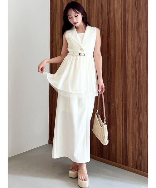 RESEXXY（リゼクシー）の「ヘムシアージレ【セットアップ着用可能/ピンクWEB限定カラー】（その他アウター・レディース・アイボリー/ブラック/プラム/ピンク・FREE）」の7枚目の写真