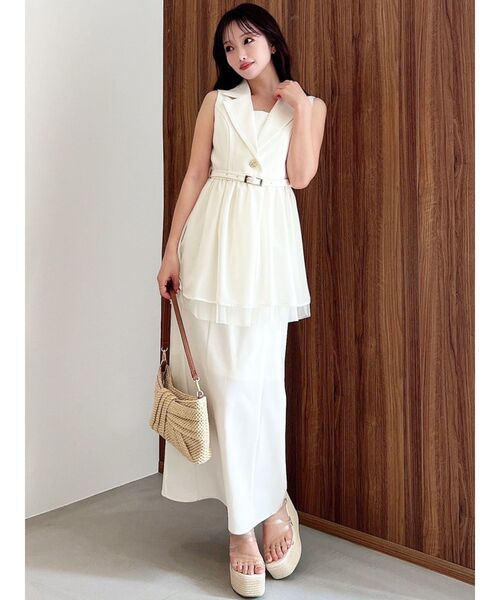 RESEXXY（リゼクシー）の「ヘムシアージレ【セットアップ着用可能/ピンクWEB限定カラー】（その他アウター・レディース・アイボリー/ブラック/プラム/ピンク・FREE）」の9枚目の写真