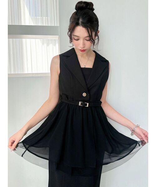 RESEXXY（リゼクシー）の「ヘムシアージレ【セットアップ着用可能/ピンクWEB限定カラー】（その他アウター・レディース・アイボリー/ブラック/プラム/ピンク・FREE）」の10枚目の写真