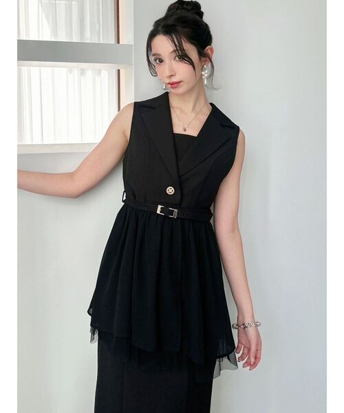 RESEXXY（リゼクシー）の「ヘムシアージレ【セットアップ着用可能/ピンクWEB限定カラー】（その他アウター・レディース・アイボリー/ブラック/プラム/ピンク・FREE）」の11枚目の写真