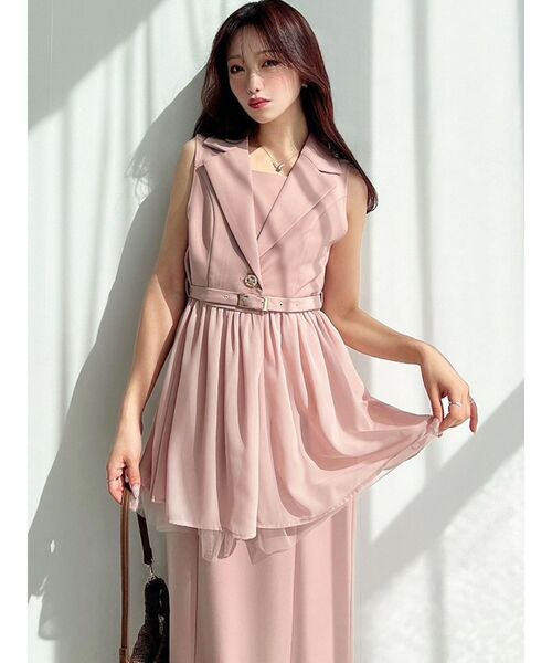 RESEXXY（リゼクシー）の「ヘムシアージレ【セットアップ着用可能/ピンクWEB限定カラー】（その他アウター・レディース・アイボリー/ブラック/プラム/ピンク・FREE）」の19枚目の写真