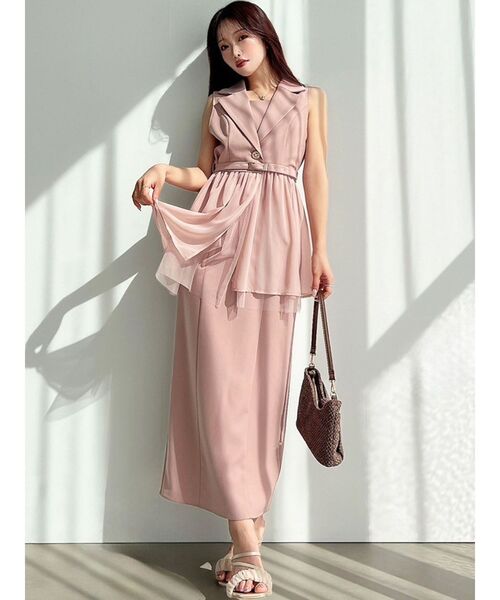 RESEXXY（リゼクシー）の「ヘムシアージレ【セットアップ着用可能/ピンクWEB限定カラー】（その他アウター・レディース・アイボリー/ブラック/プラム/ピンク・FREE）」の22枚目の写真