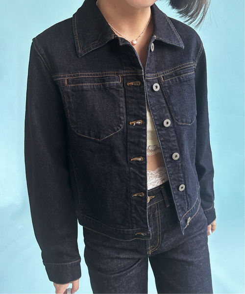 EDIT. FOR LULU（エディットフォールル）の「【RED LEGEND/レッド・レジェンド】 HOOVER Denim Jacket（デニムジャケット・レディース・ブルー系その他・SMALL）」の5枚目の写真