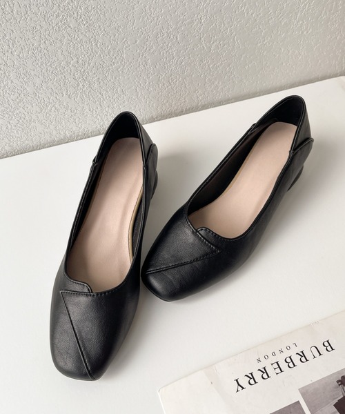 maison de LATIR(メゾンドラティール)の「オールシーズン可愛く履けるデザインスクエアチャンキーヒールパンプス【※小さめのつくり/普段より+1サイズ推奨】(パンプス・レディース・ブラック/ベージュ・23cm/23.5cm/24cm/24.5cm)」の11枚目の写真