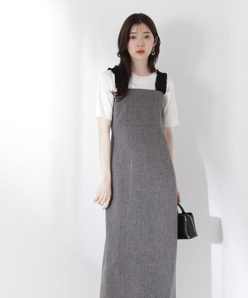 PROPORTION BODY DRESSING(プロポーションボディドレッシング)の「ショルダーフリルワンピース / 1215140900(ワンピース・レディース・ブラック系その他/ベージュ系その他・SMALL/MEDIUM)」の5枚目の写真