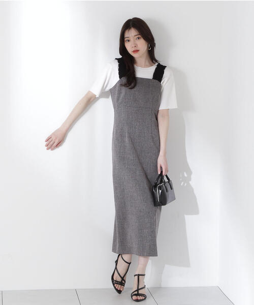 PROPORTION BODY DRESSING(プロポーションボディドレッシング)の「ショルダーフリルワンピース / 1215140900(ワンピース・レディース・ブラック系その他/ベージュ系その他・SMALL/MEDIUM)」の21枚目の写真