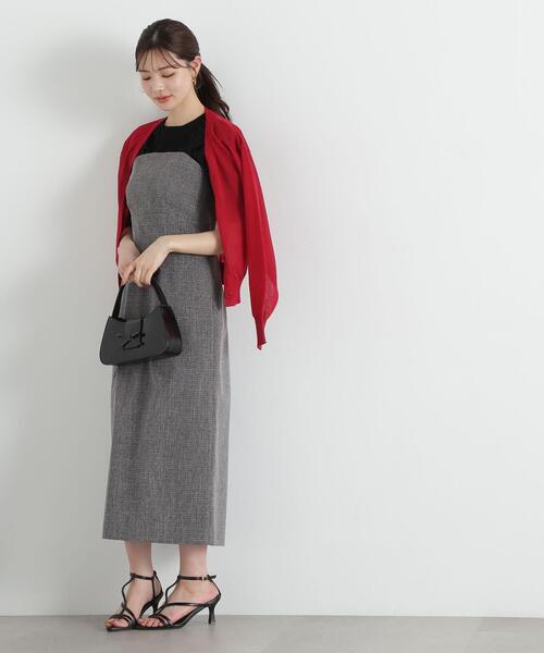 PROPORTION BODY DRESSING(プロポーションボディドレッシング)の「ショルダーフリルワンピース / 1215140900(ワンピース・レディース・ブラック系その他/ベージュ系その他・SMALL/MEDIUM)」の9枚目の写真