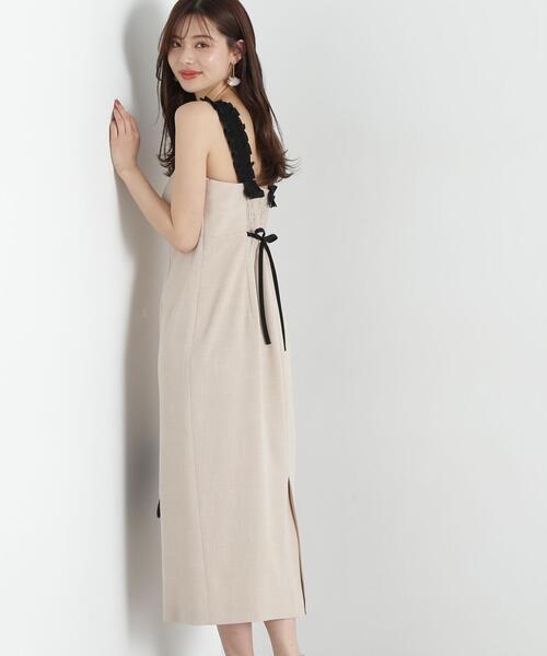 PROPORTION BODY DRESSING(プロポーションボディドレッシング)の「ショルダーフリルワンピース / 1215140900(ワンピース・レディース・ブラック系その他/ベージュ系その他・SMALL/MEDIUM)」の15枚目の写真