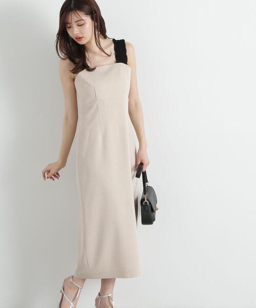 PROPORTION BODY DRESSING(プロポーションボディドレッシング)の「ショルダーフリルワンピース / 1215140900(ワンピース・レディース・ブラック系その他/ベージュ系その他・SMALL/MEDIUM)」の16枚目の写真