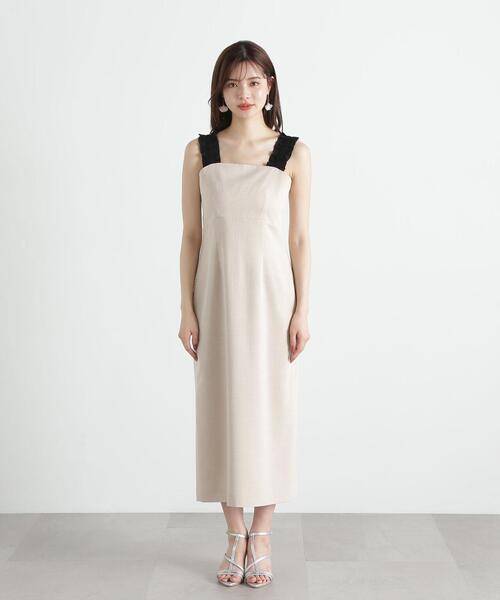 PROPORTION BODY DRESSING(プロポーションボディドレッシング)の「ショルダーフリルワンピース / 1215140900(ワンピース・レディース・ブラック系その他/ベージュ系その他・SMALL/MEDIUM)」の17枚目の写真