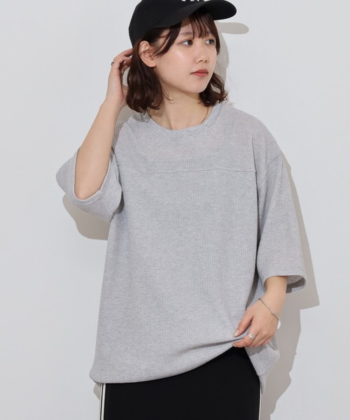 JEMORGAN(ジェーイーモーガン)の「JEMORGAN ワッフル 5分袖T(Tシャツ/カットソー・メンズ・ブラック/ホワイト/ネイビー/杢グレー・L/M/XL)」の3枚目の写真