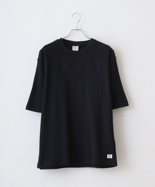 JEMORGAN(ジェーイーモーガン)の「JEMORGAN ワッフル 5分袖T(Tシャツ/カットソー・メンズ・ブラック/ホワイト/ネイビー/杢グレー・L/M/XL)」の5枚目の写真