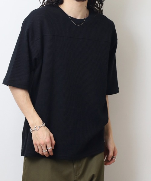 JEMORGAN(ジェーイーモーガン)の「JEMORGAN ワッフル 5分袖T(Tシャツ/カットソー・メンズ・ブラック/ホワイト/ネイビー/杢グレー・L/M/XL)」の21枚目の写真