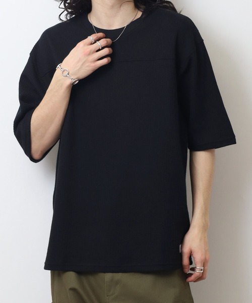 JEMORGAN(ジェーイーモーガン)の「JEMORGAN ワッフル 5分袖T(Tシャツ/カットソー・メンズ・ブラック/ホワイト/ネイビー/杢グレー・L/M/XL)」の20枚目の写真