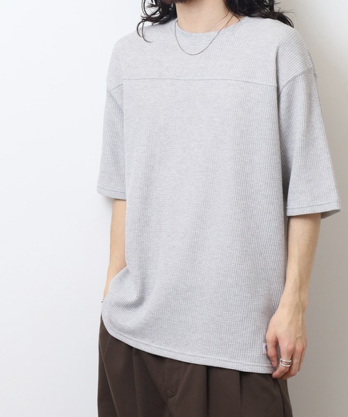 JEMORGAN(ジェーイーモーガン)の「JEMORGAN ワッフル 5分袖T(Tシャツ/カットソー・メンズ・ブラック/ホワイト/ネイビー/杢グレー・L/M/XL)」の18枚目の写真